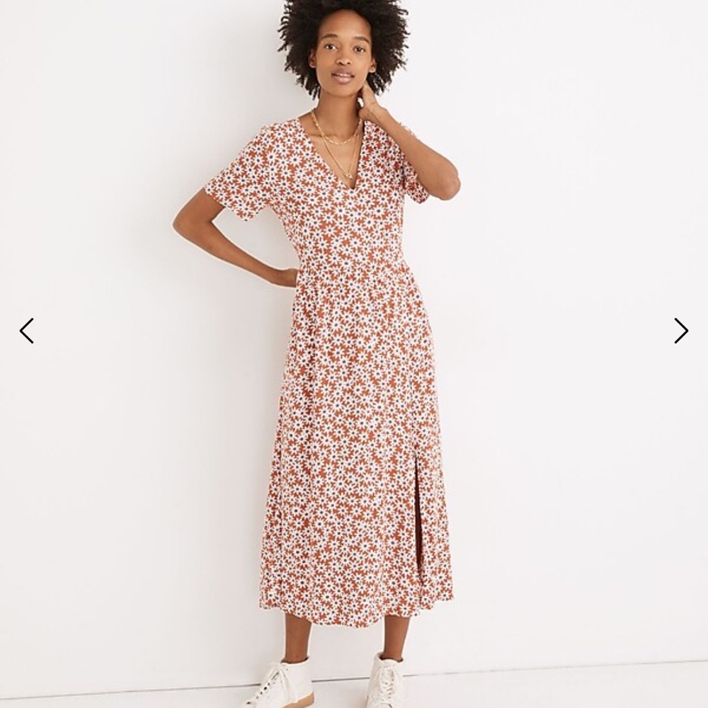 Madewell Clara Midi Dress in Falling Daisies
